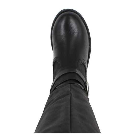 ZIGI SOHO Womens Black Faux Firm Trim Stripes Stephany Riding Boot 8.5 M - Picture 3 of 4